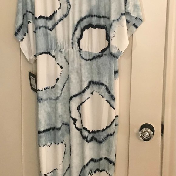 Norma Kamali Obie Gown in Blue Tie Dye | New never worn! - Picture 6 of 7